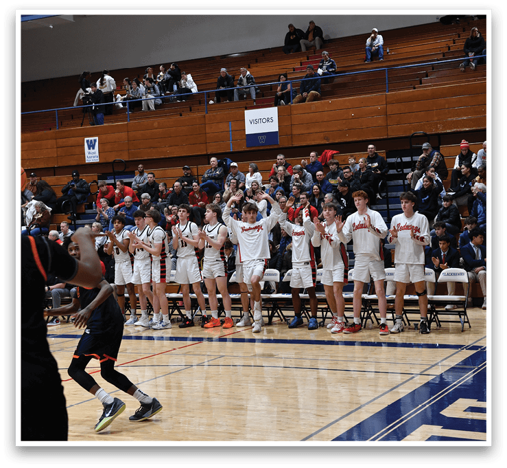 A group of people are playing basketball in a gym. AI generated content