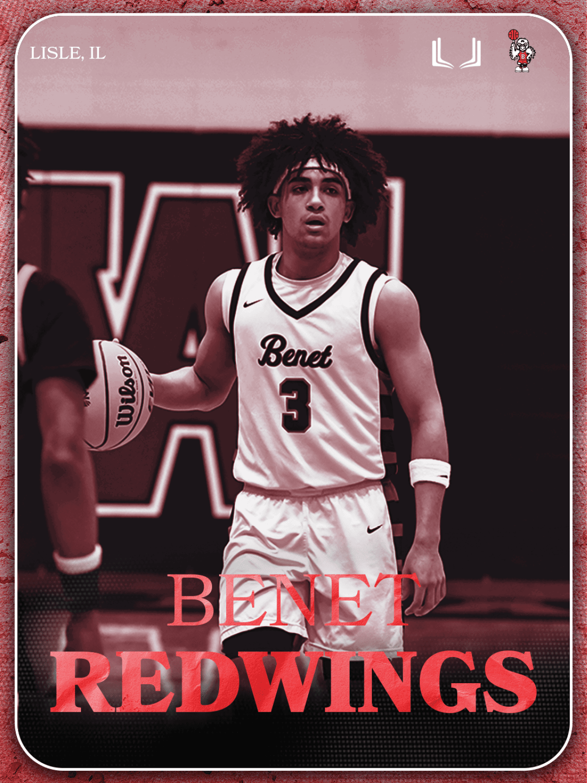 A basketball player wearing a white and black uniform with the number 3 on the back. AI generated content