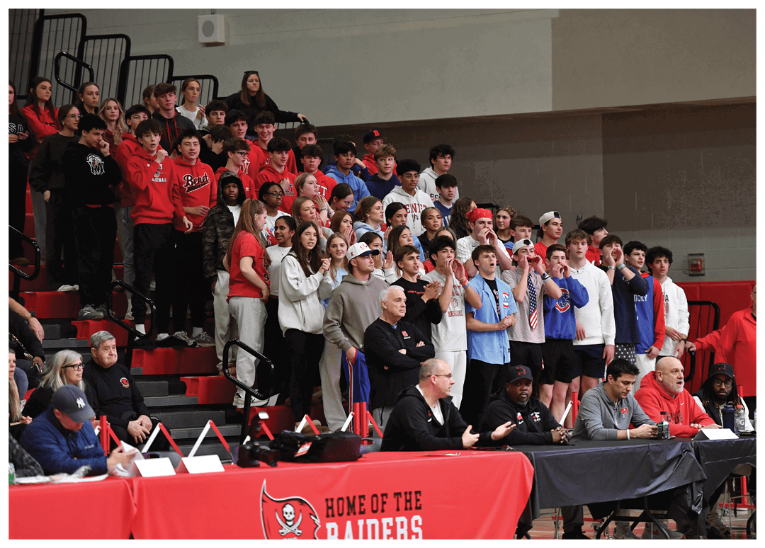 A group of people are sitting in the bleachers, watching a game. AI generated content