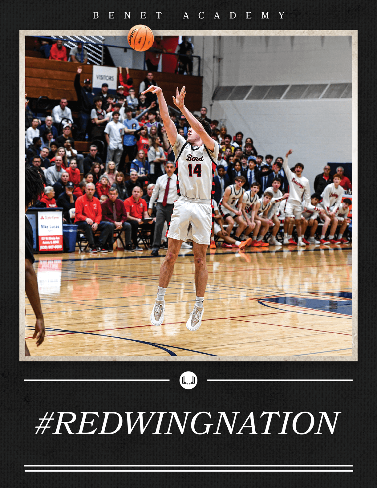 A basketball player jumps in the air to shoot the ball. AI generated content