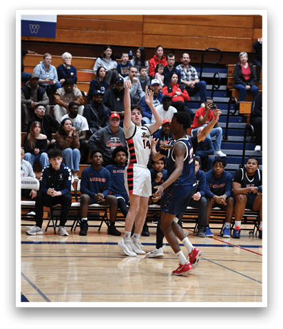 A basketball player is celebrating a point with his teammates. AI generated content