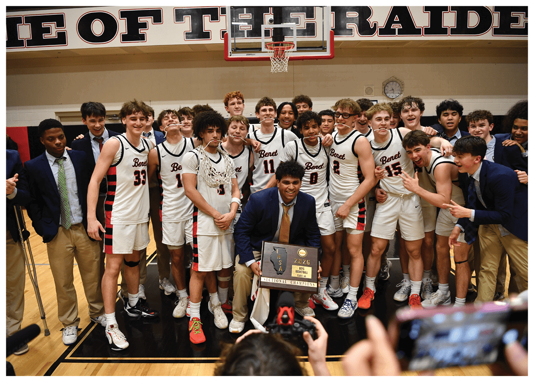 A group of young men in uniforms are holding up a trophy. AI generated content