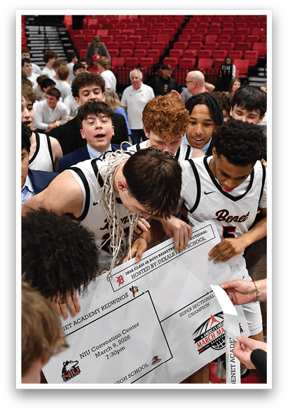 A group of young men are gathered around a man holding a piece of paper. AI generated content