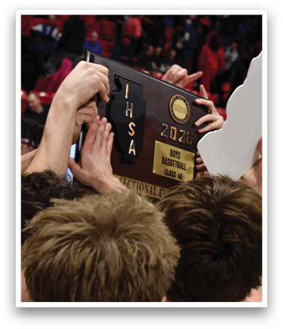 A group of young men celebrating a victory by holding up a trophy. AI generated content