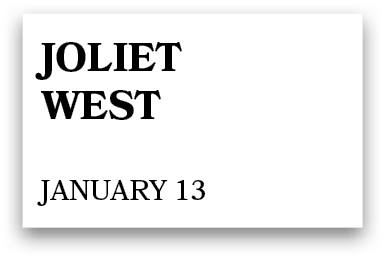 joliet west january 13
