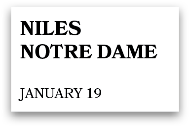 niles notre dame January 19