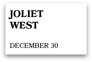 joliet west december 30