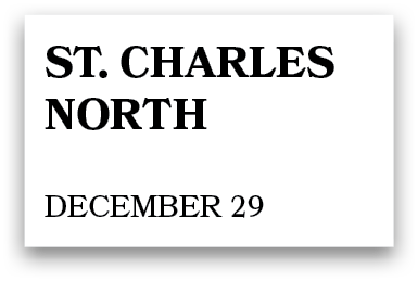 st. charles north december 29