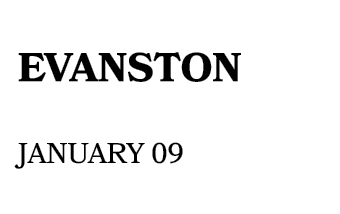 evanston January 09