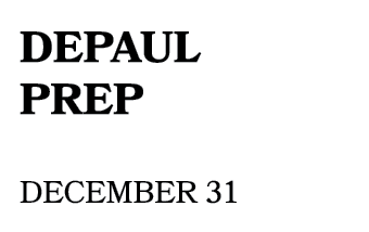 depaul prep december 31