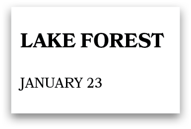 lake forest January 23