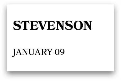 stevenson January 09