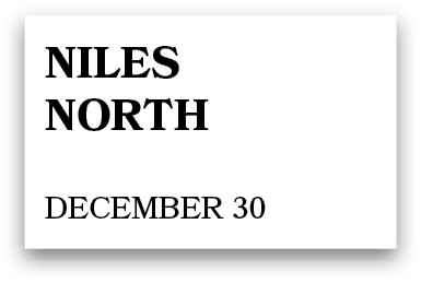 Niles North december 30