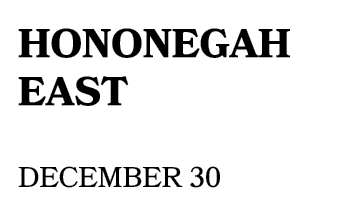 hononegah east december 30