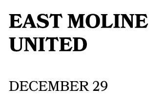 EAST moline united december 29