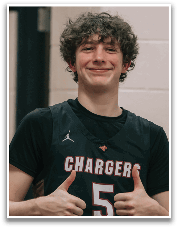 A young man wearing a black jersey with the word “Chargers" on it is giving a thumbs up. AI generated content