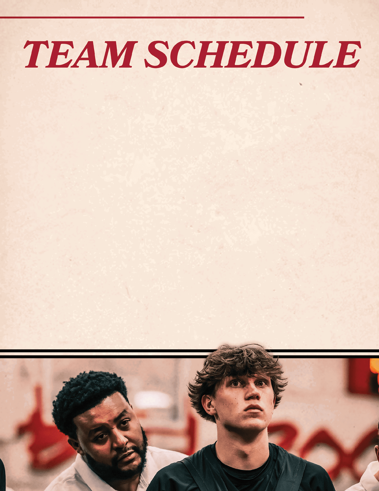 A man and a boy are looking at a paper, possibly a schedule. AI generated content