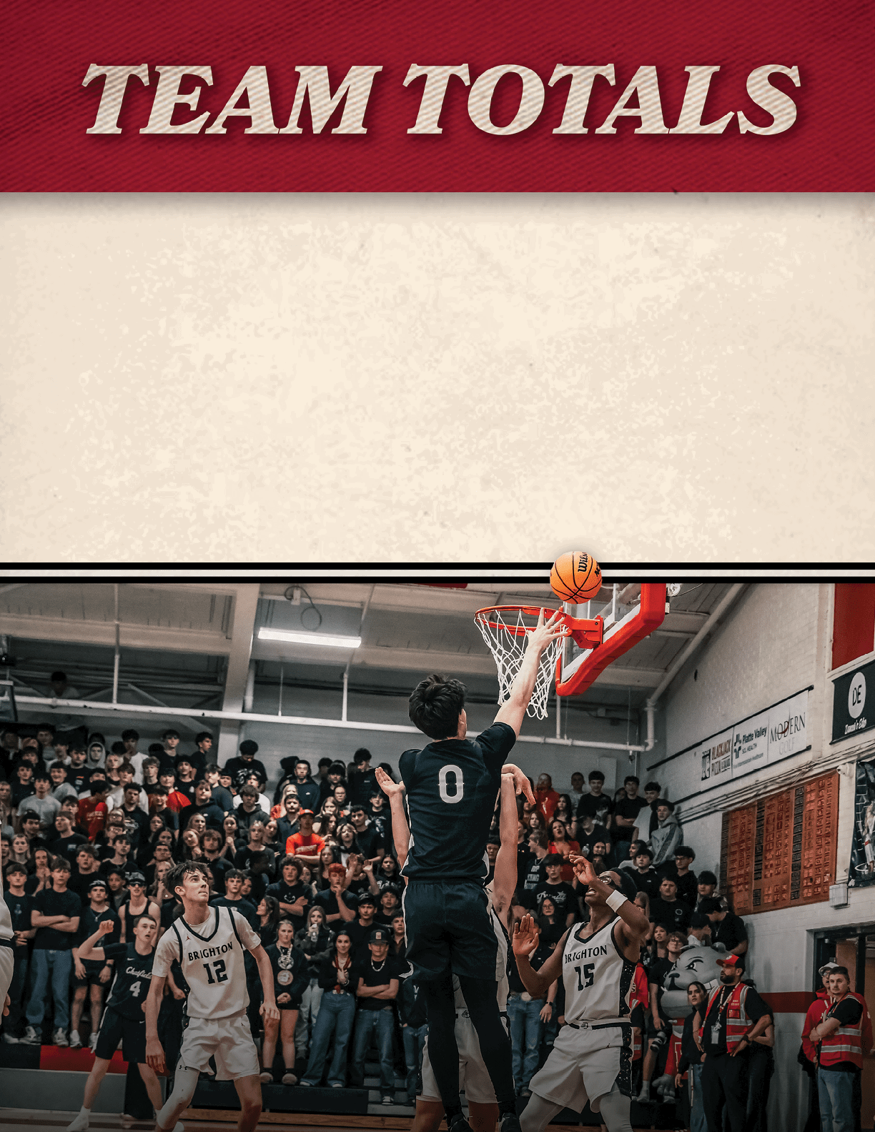 A basketball player is leaping in the air to score a point. AI generated content