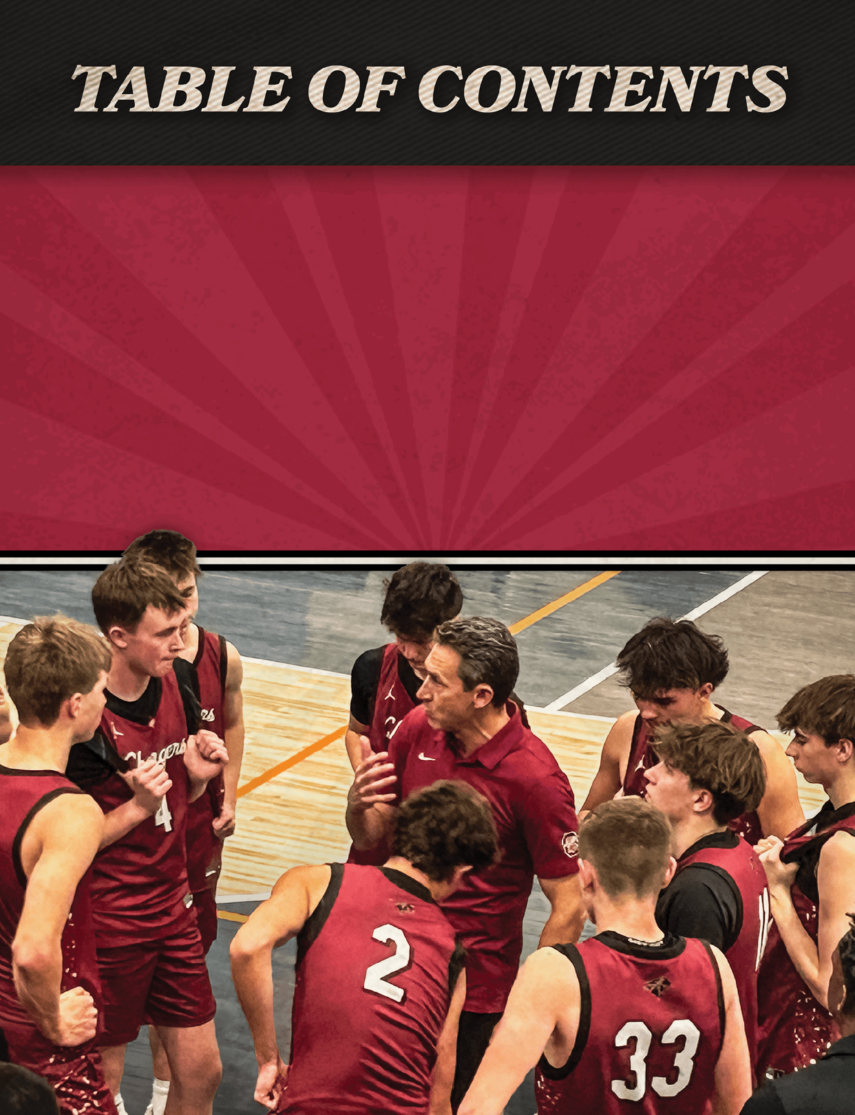 A group of young men wearing red shirts and shorts are gathered together, engaged in a conversation. AI generated content