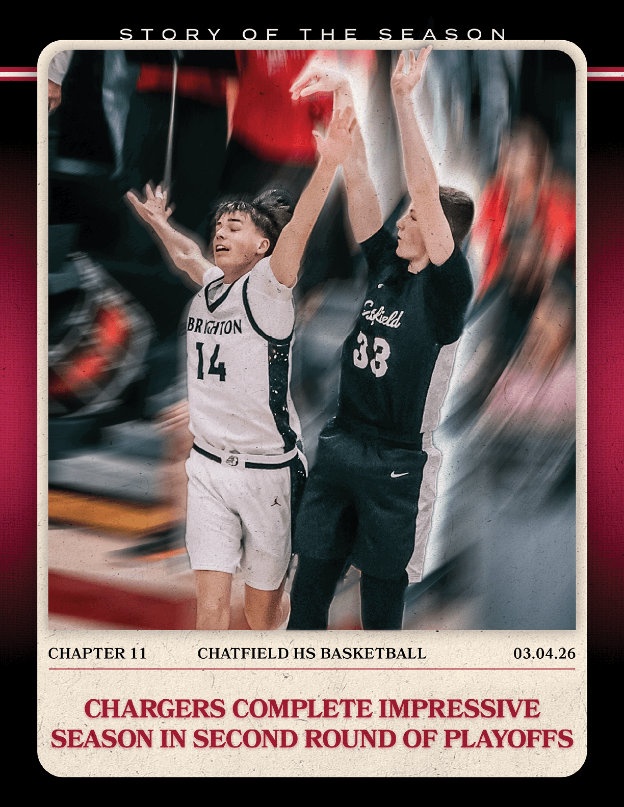 Two basketball players celebrating a win. AI generated content