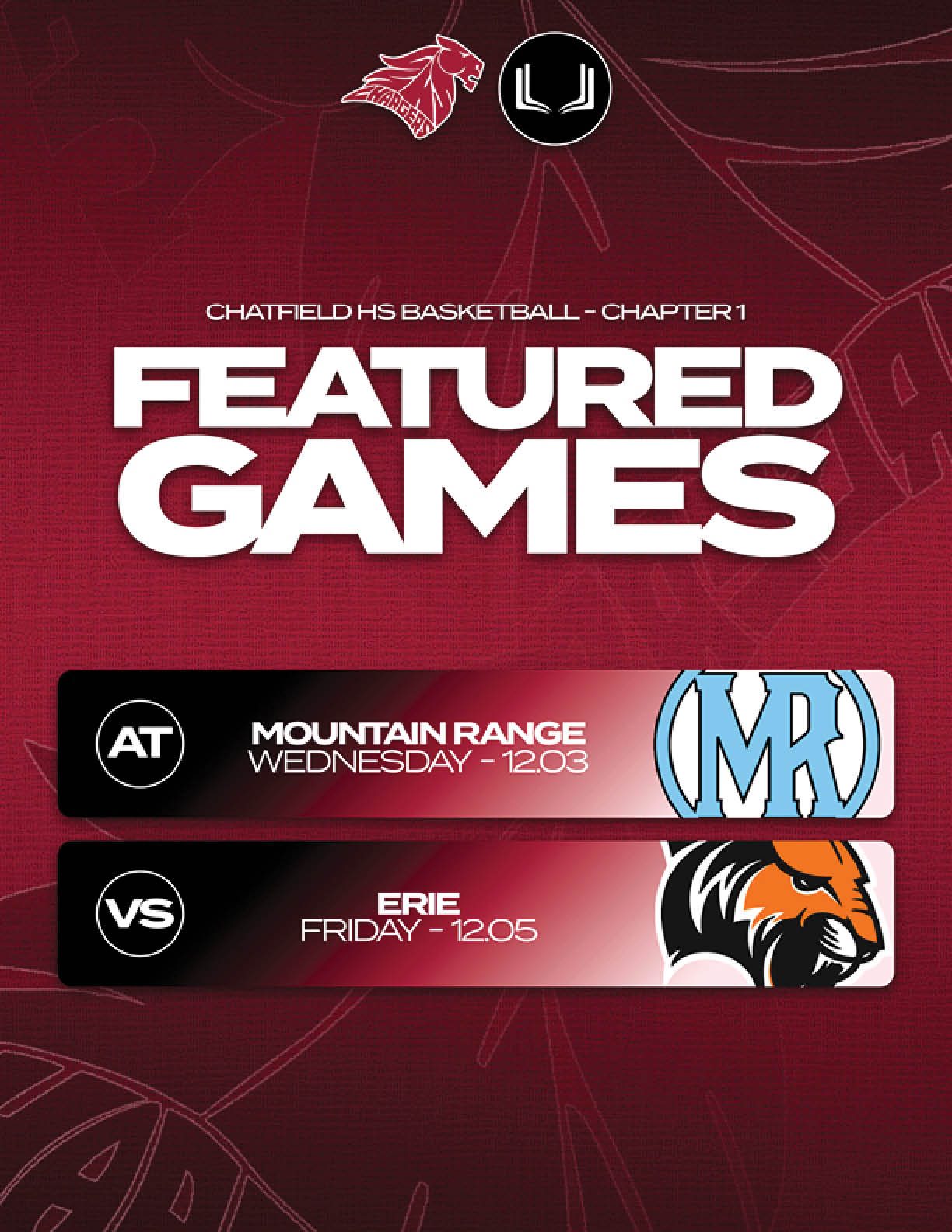 A red and black advertisement for a basketball game. AI generated content