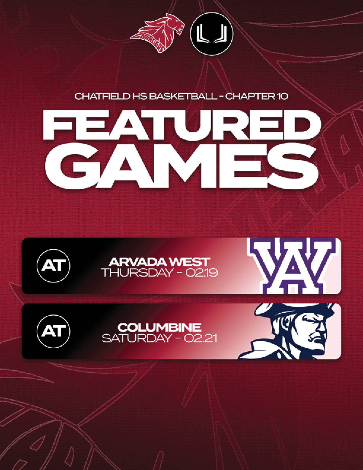 A red and black poster advertising a basketball game. AI generated content