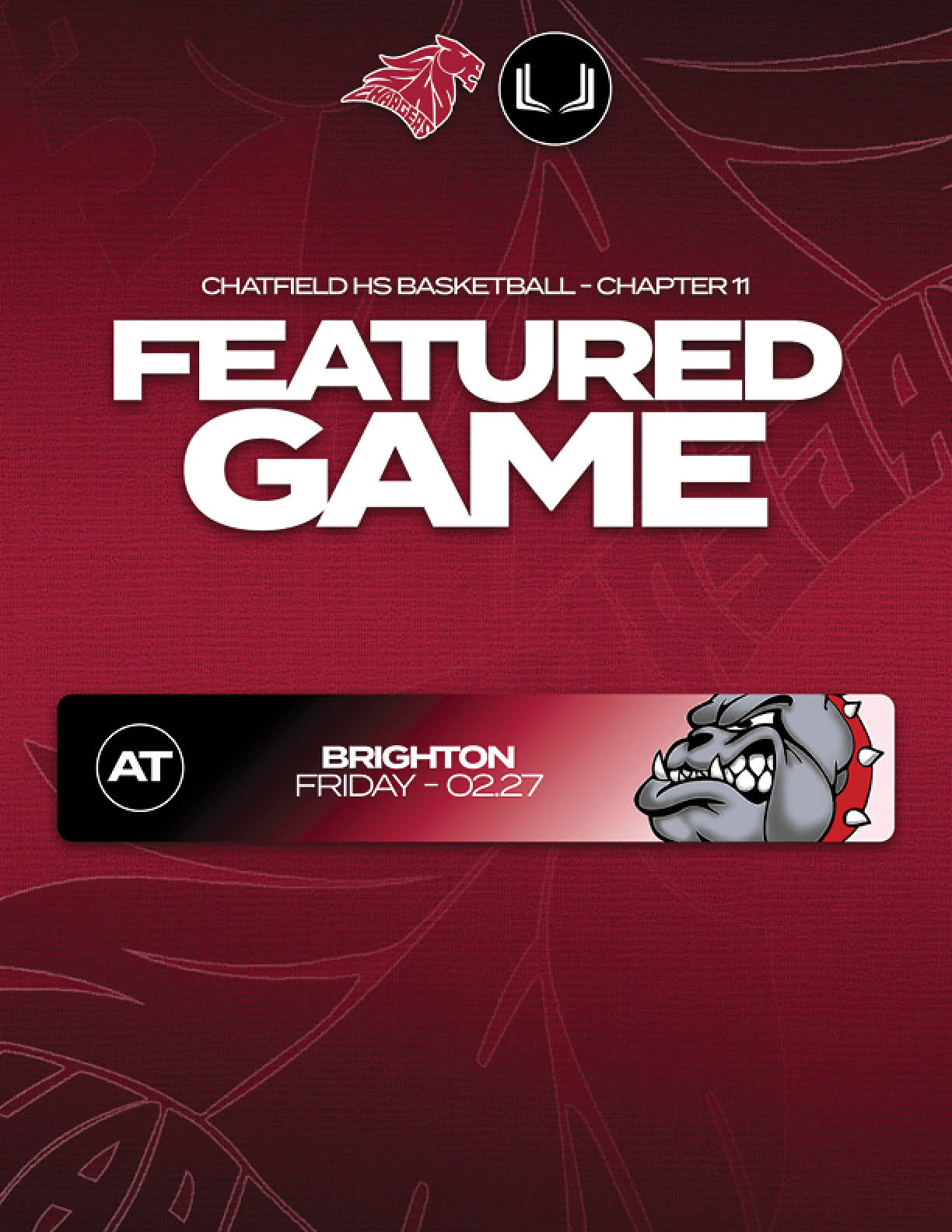 A red and black poster advertising a basketball game in Brigham City. AI generated content