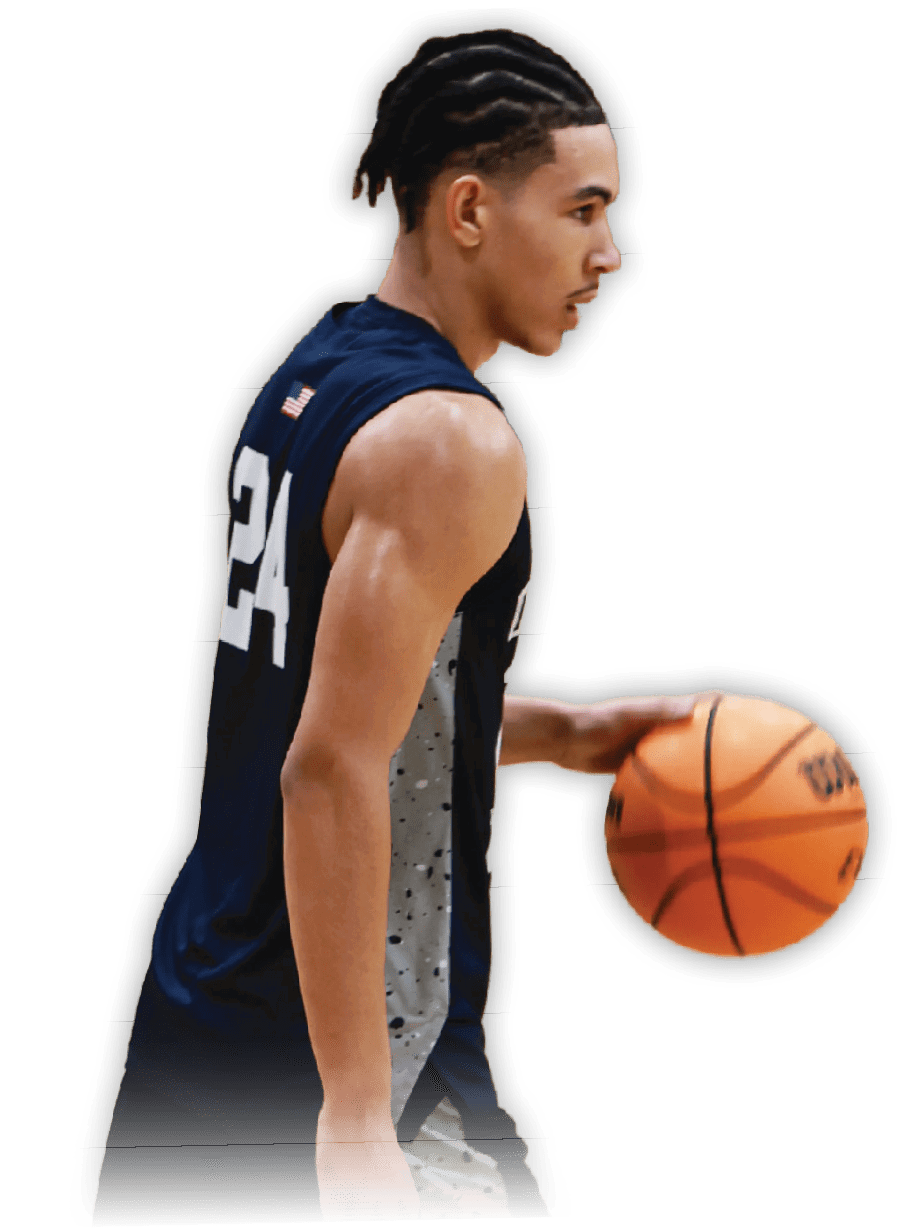 A man holding a basketball. AI generated content
