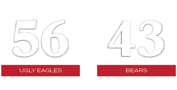43,56,bears,ugly eagles