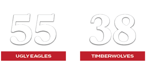38,55,TIMBERWOLVES,ugly eagles
