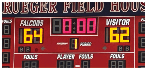 A scoreboard displaying the score of a football game. AI generated content