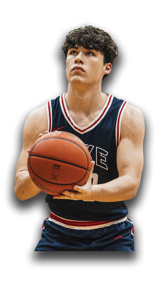 A young man wearing a basketball jersey holds a basketball in his hands. AI generated content