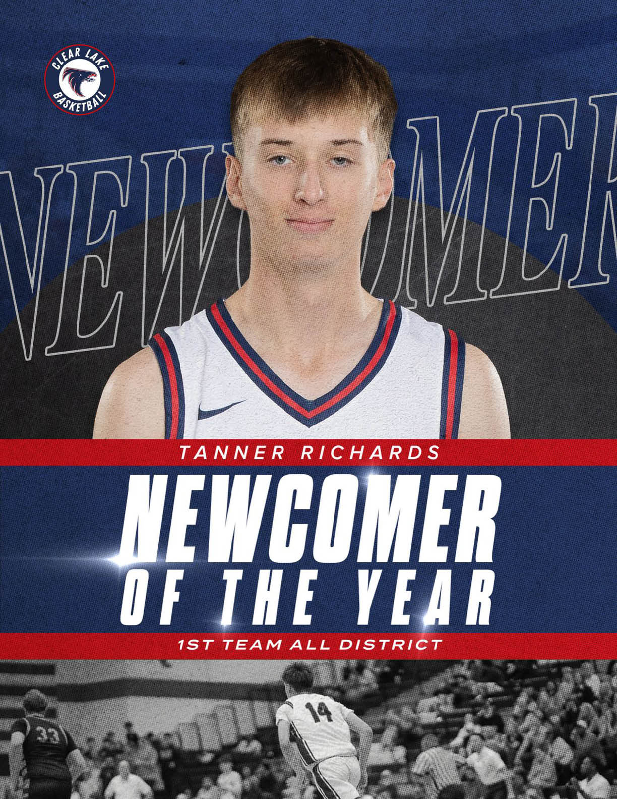 A young man is the center of attention in this image, as he is the newcomer of the year. AI generated content