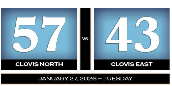 43,57,VS,CLOVIS EAST,CLOVIS NORTH,JANUARY 27, 2026 – TUESDA