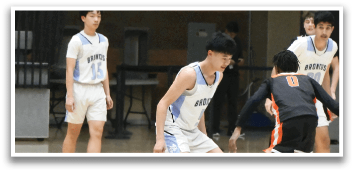 A group of people playing basketball in a gym. AI generated content