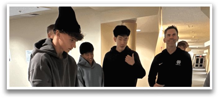 A group of people are standing around a table with a bottle on it. AI generated content