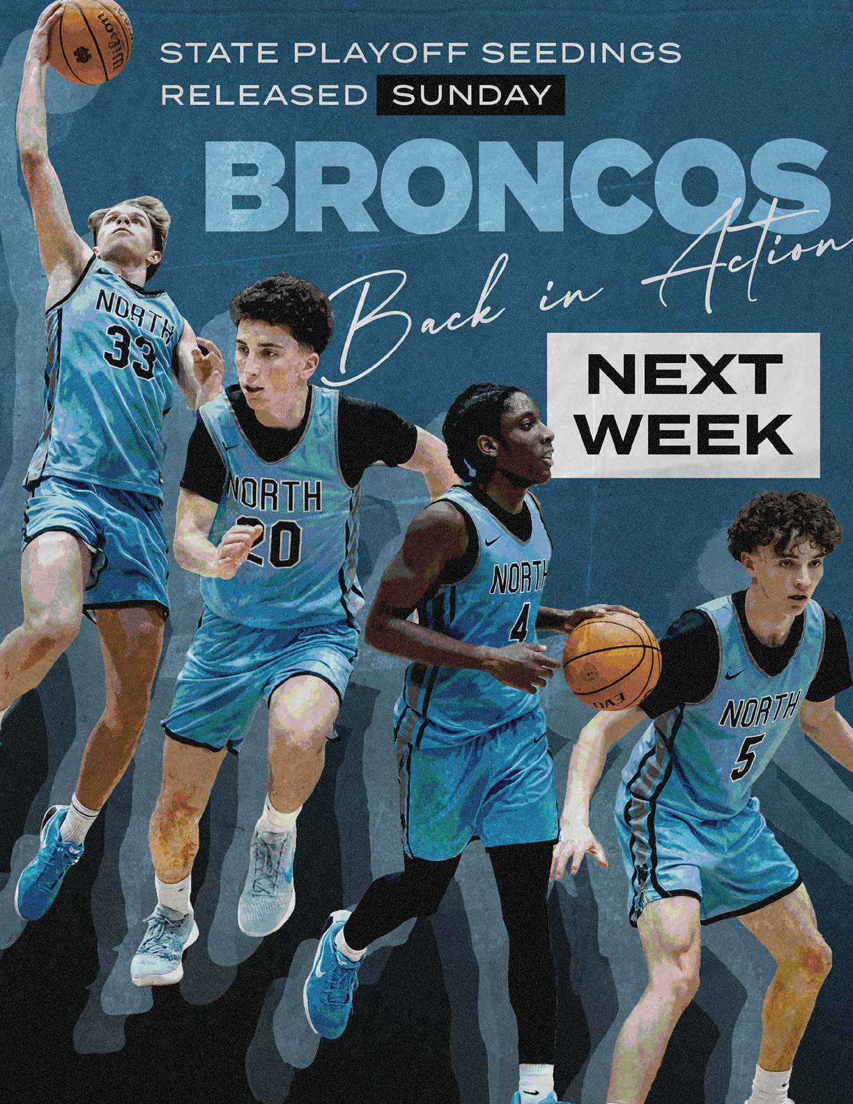 A group of men wearing blue uniforms and playing basketball. AI generated content