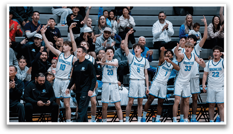 A group of basketball players celebrating a victory on the court. AI generated content