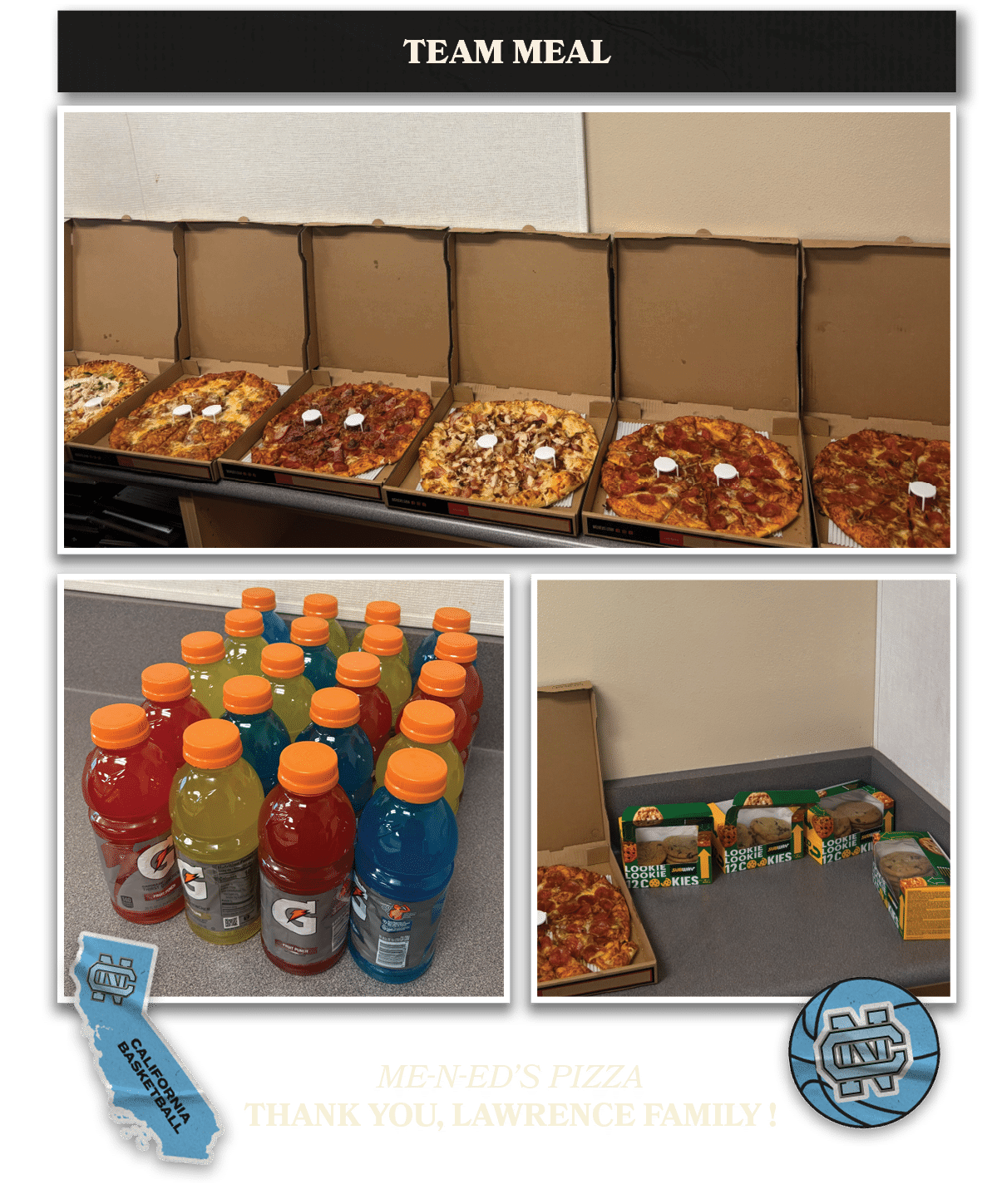 Me n Ed’s Pizza Thank You, Lawrence Family !,TEAM MEA