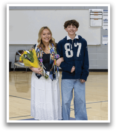 A man, woman, and girl are holding flowers. AI generated content
