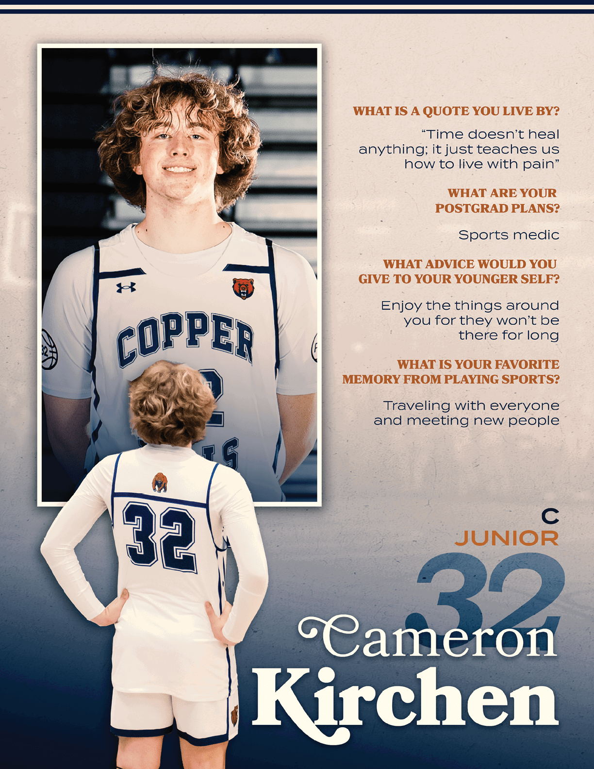 A young man wearing a basketball uniform poses for a picture. AI generated content