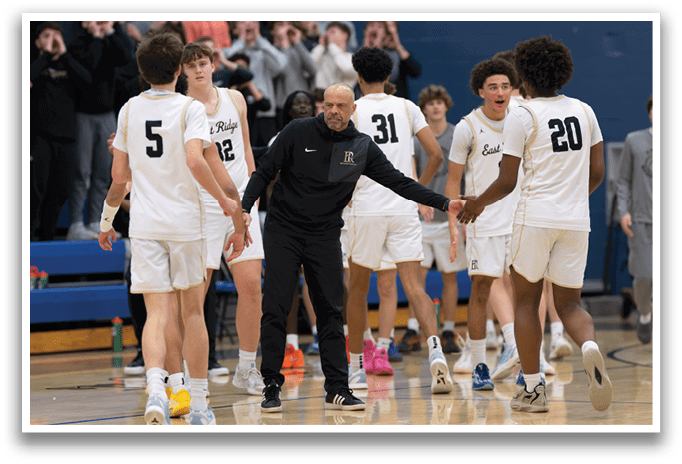 A group of young men are on a basketball court, celebrating a victory. AI generated content