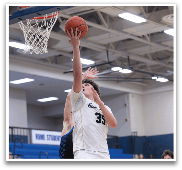 A basketball player jumps in the air to shoot the ball. AI generated content