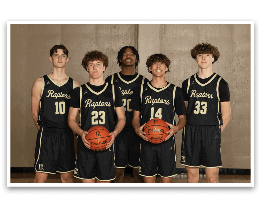 Left to Right: Jack Gunderson, Gavin Mestery, Derek Thompson, Blake Castaneda, Dayton Pletcher,Varsity JUNIOR