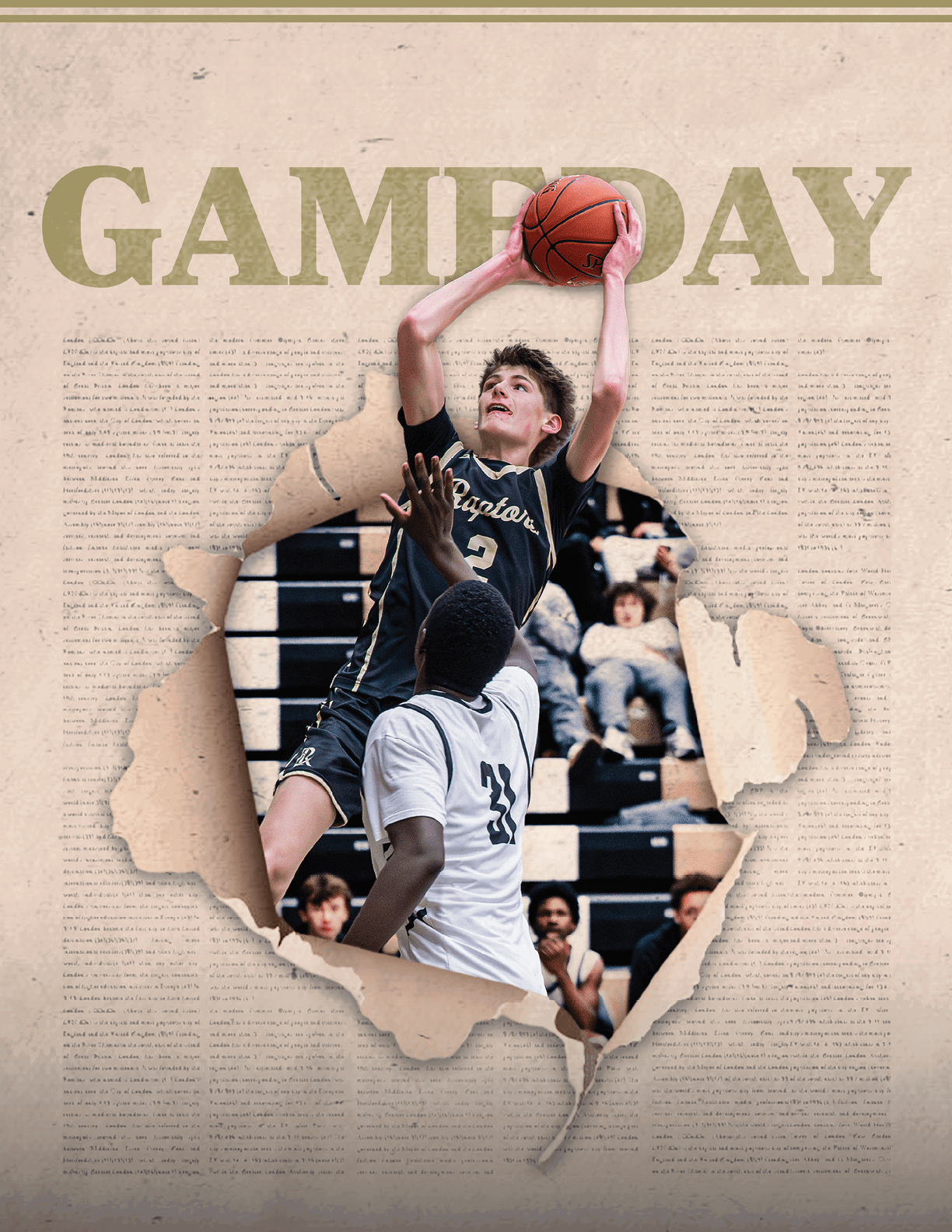 A boy is jumping in the air to catch a basketball. AI generated content