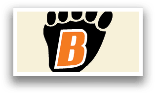 A black and orange logo for B. AI generated content