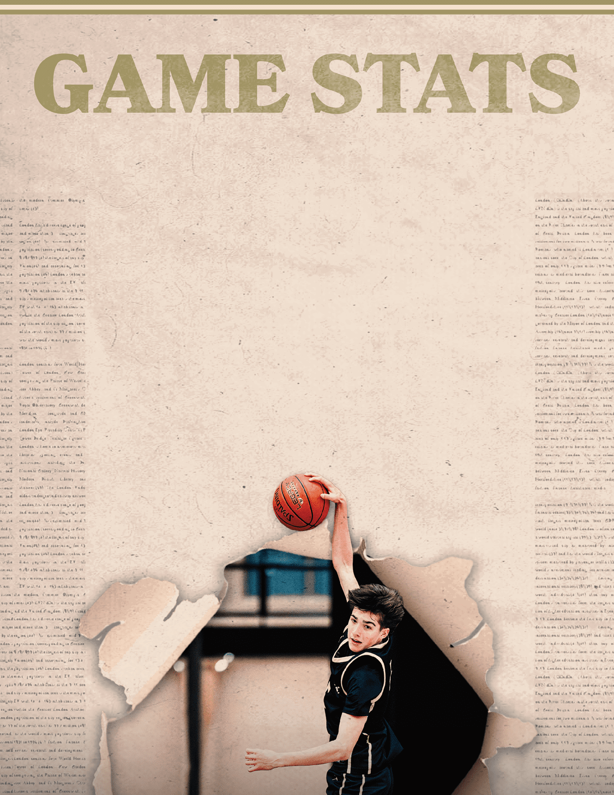 A person is attempting to block a basketball shot. AI generated content