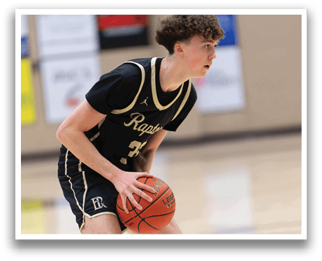 A basketball player wearing a black and gold jersey with the number 7 on it. AI generated content