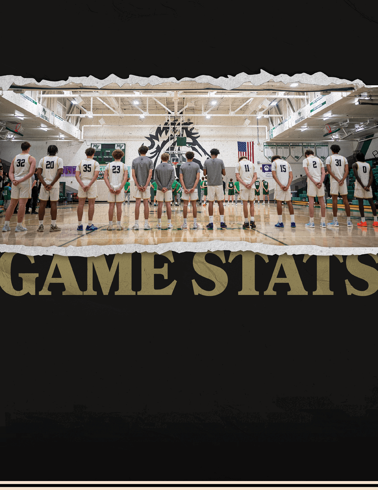 A group of young men are standing on a basketball court, wearing uniforms. AI generated content