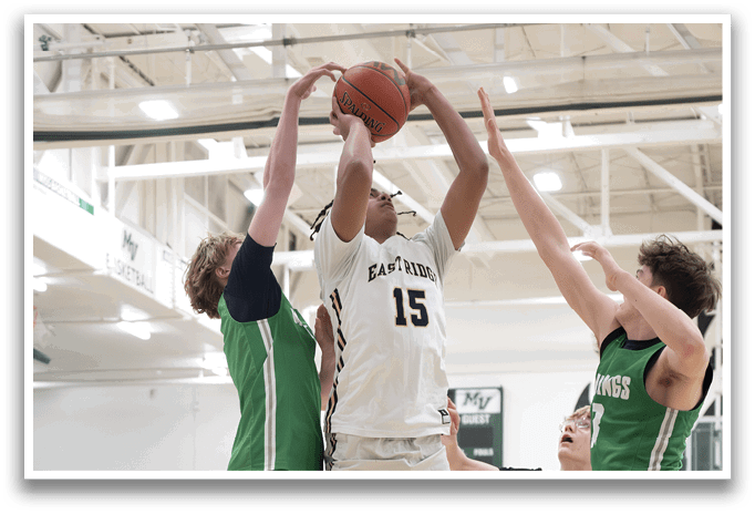 Basketball players in action on a court. AI generated content